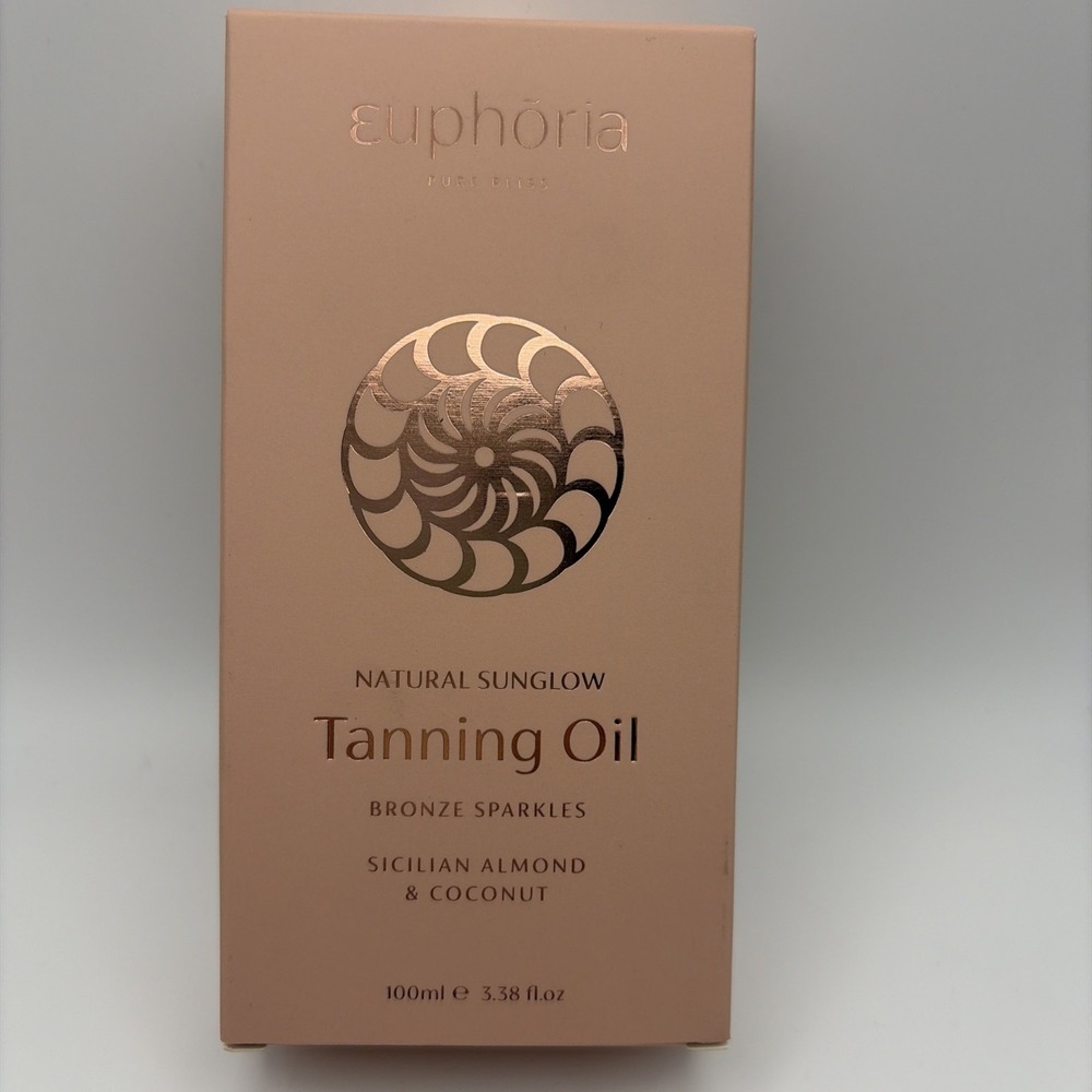 Euphoria Tanning Oil Bronze Sparkles Sicilian Almond & Coconut 100mL NEW